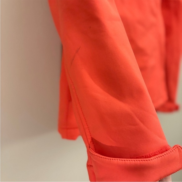 Calvin Klein Orange-Red Hooded Neoprene Fleece-Lined Jacket – Size Small GUC - Picture 14 of 16